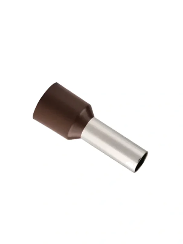 Ferrule aislado 10 mm² 8 AWG café E1018 (100 unidades)
