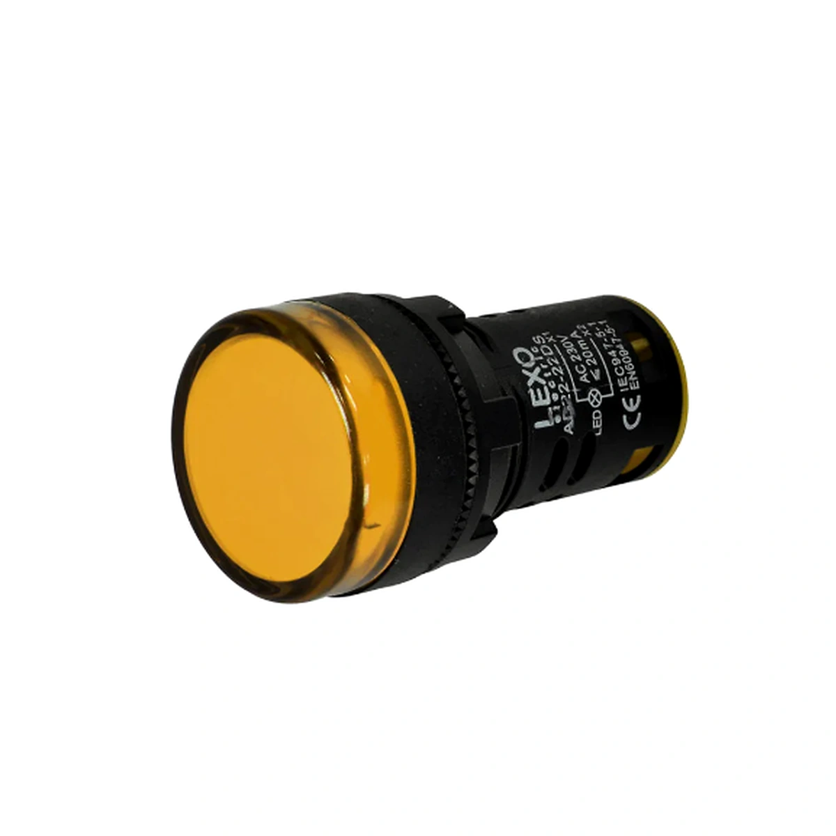 Luz Piloto LED 22mm Amarillo 220V | Señalización Precaución