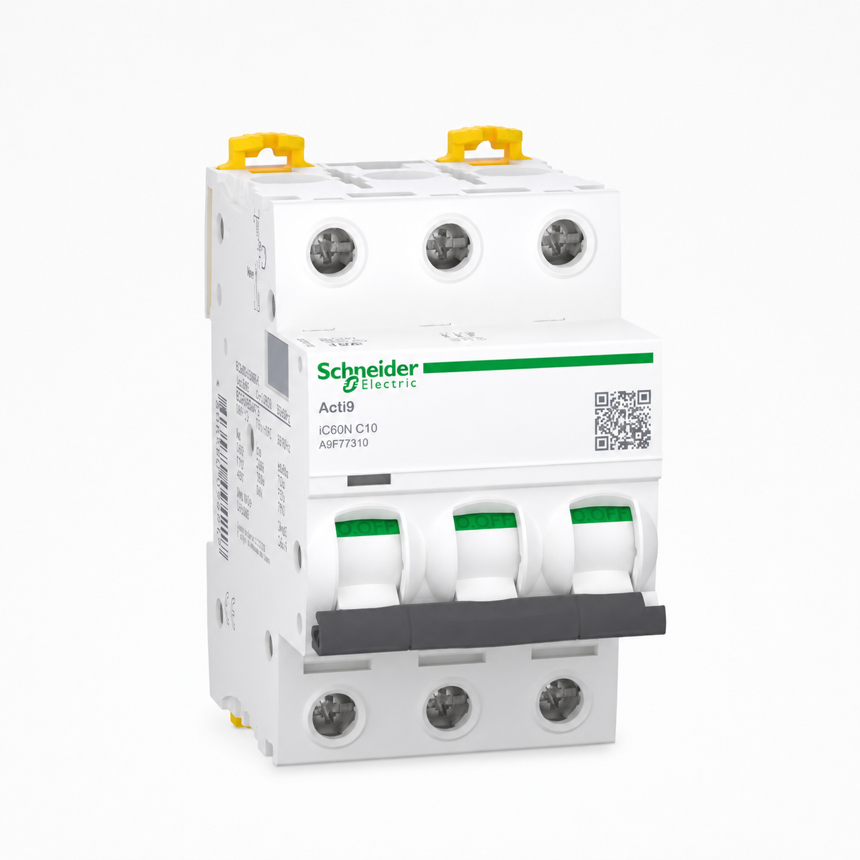 INTERRUPTOR AUTOMATICO 3P 10A C 10KA iC60N Acti9 A9F77310 SCHNEIDER